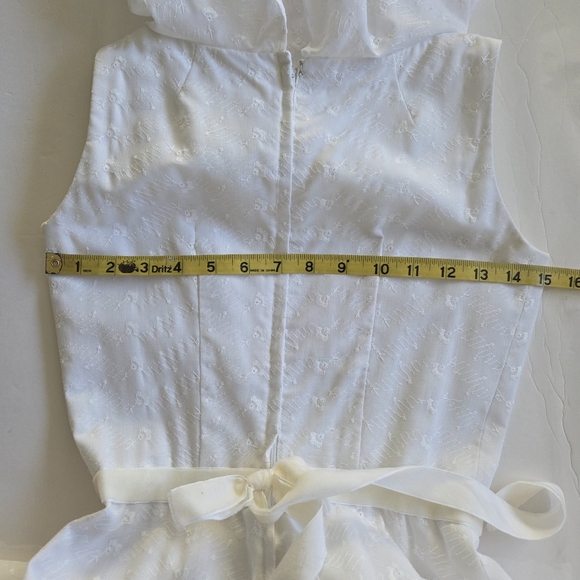 White Ruffled Prairie Dress - Picture 6 of 14